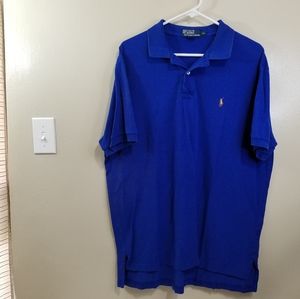 EUC-VTG Classic Royal Blue Ralph Lauren Polo Shirt-Made in Peru-Men's XL